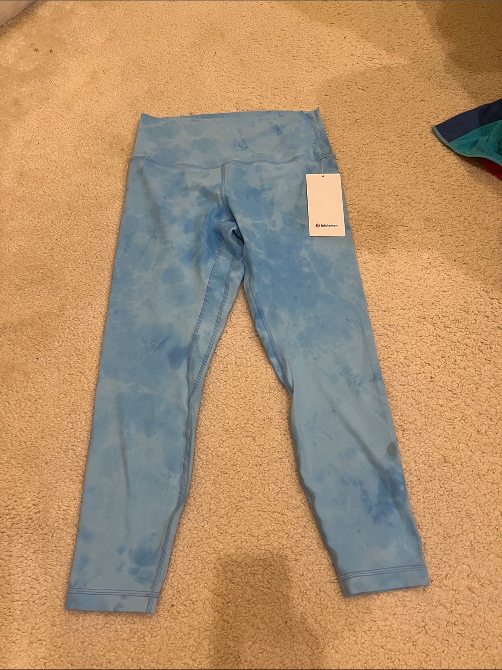 lululemon Light Blue Tie-Dye Leggings